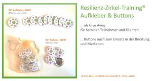 RESILIENZ-Buttons + Aufkleber_Klein_für Diagnostik und Beratung