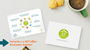 Resilienz-Coaching 1.1 Postkarte RZT offen + Bambus